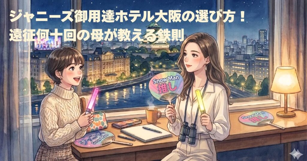 ジャニーズ御用達ホテル大阪の選び方 ! 遠征何十回の母が教える鉄則