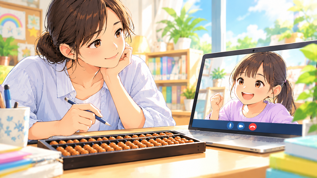 子供を愛するそろばん先生